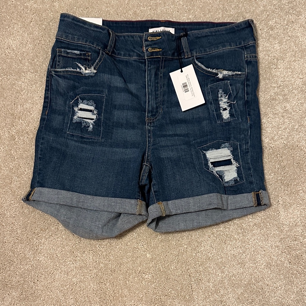 Trendy Distressed Blue Jean Shorts